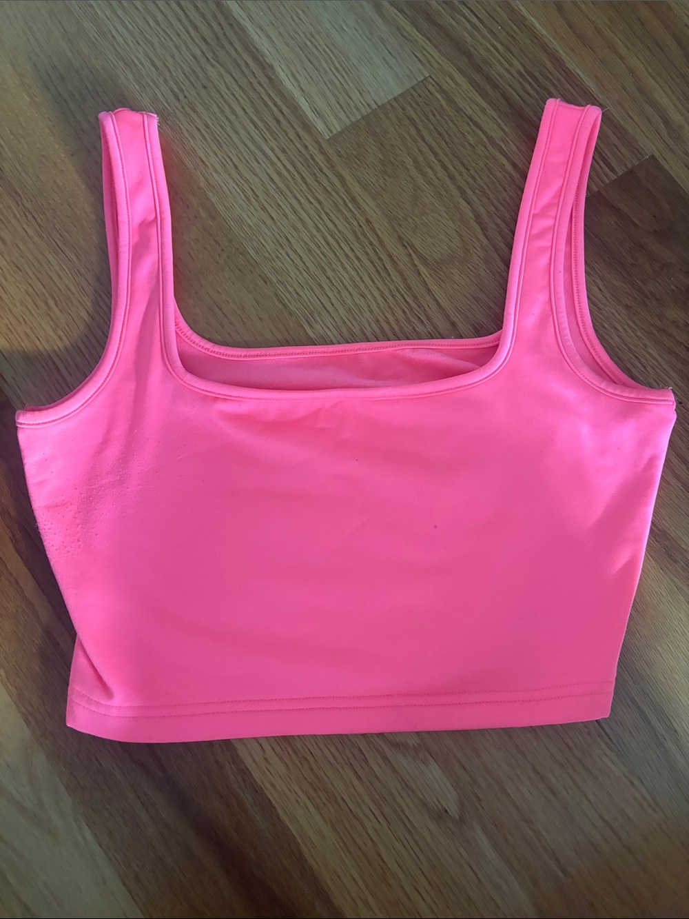 Neon Pink Crop Tank Top